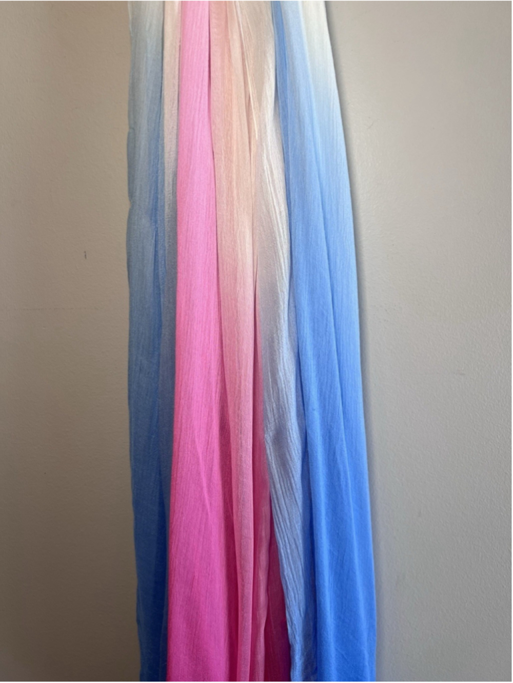 Tommy Bahama Dip-Dye Scarf Pink And Blue Lot Of 2 Summer Resort Wear - Picture 3 of 16